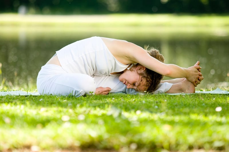 Sunset yoga relaxation